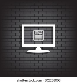 of online news. icon. vector design