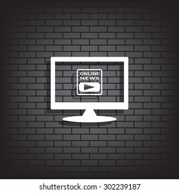 of online news. icon. vector design