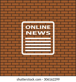 of online news. icon. vector design