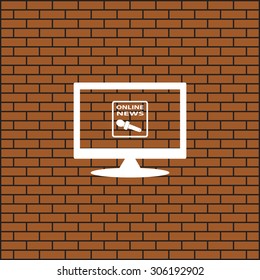 of online news. icon. vector design