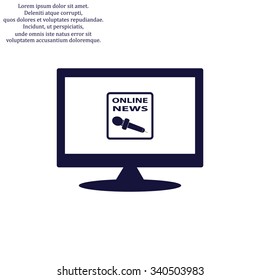of online news. icon. vector design