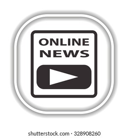 of online news.  Modern design flat style icon