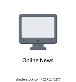 Online News  vector flat icon for web isolated on white background EPS 10 file