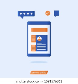 online news vector illustration flat style design
