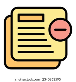 Online newspaper icon outline vector. Study research. Success learn color flat