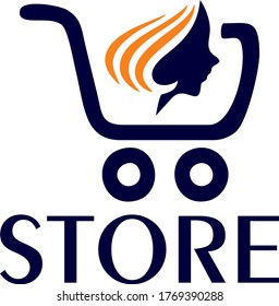 Online or Offline Beauty Store Delivery Logo