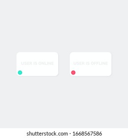 Online and Offline Indicators badges