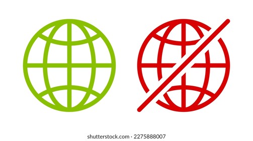 Online offline internet icon vector in flat style