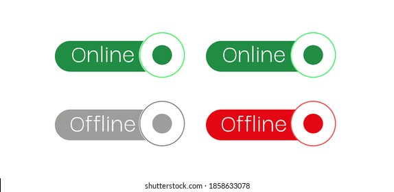 online offline switch icon. Flat design style modern vector illustration.Turn on-turn off.10 EPS