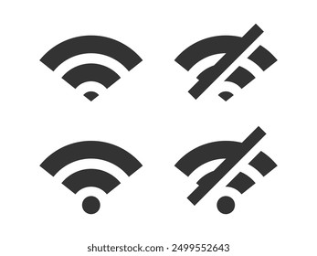 Online offline wifi icon isolated vector illustration on white background.