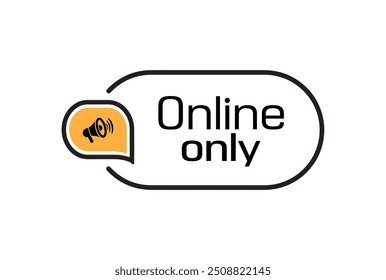 online nur auf weißem Hintergrund