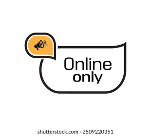 online only on white background