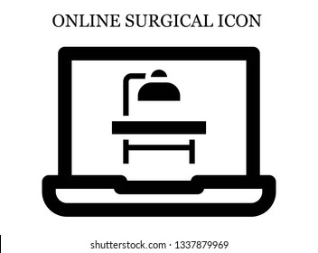 Online Operating Table Icon. Editable Online Operating Table Icon For Web Or Mobile.