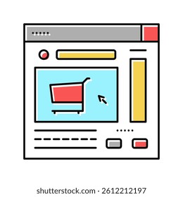 online order color icon vector. online order sign. isolated symbol illustration