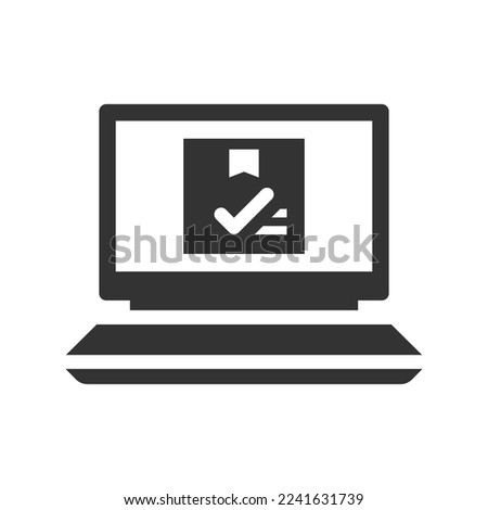Online order confirm icon, Vector Graphics