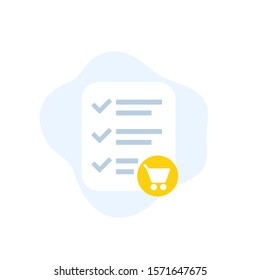 online order, e-commerce icon, flat design