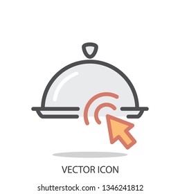 online order food delivery icon vector