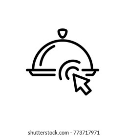 Online Order Food Delivery Icon Vector