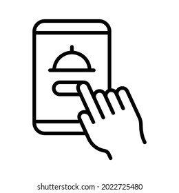 online order  food icon illustration vector graphic