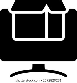 online order glyph icon illustration vector