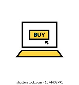 online order icon- online buy vector editable icon for website or mobile apps.