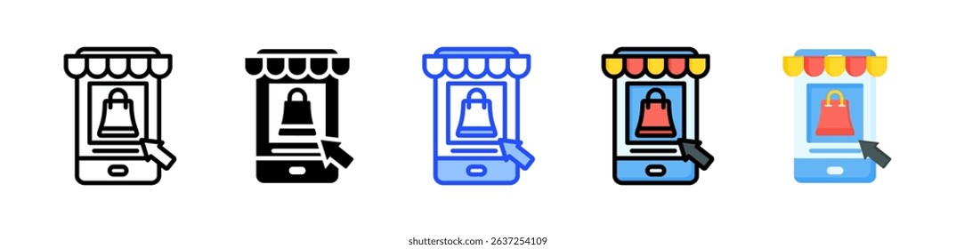 Online Order Icon Collection With Multiple Styles