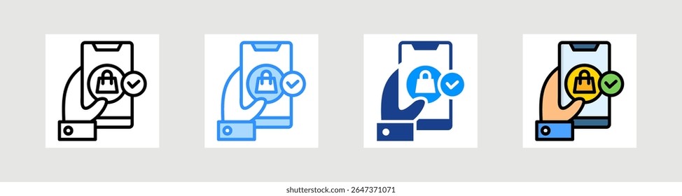 Online Order Icon Collection Set Multiple Style