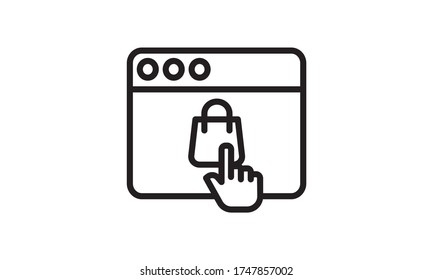 Online order icon. flat style vector illustration.