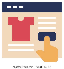 Icono de pedido en línea Ilustración, para web, aplicación, infografía, etc