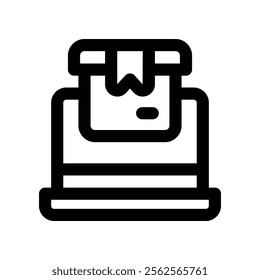 online order icon. vector line icon for your website, mobile, presentation, and logo design.