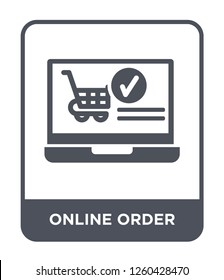 online order icon vector on white background., online order simple element illustration