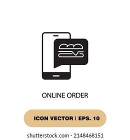 símbolo de iconos de orden en línea elementos vectores para web infográfica