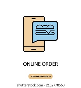 online order  icons  symbol vector elements for infographic web
