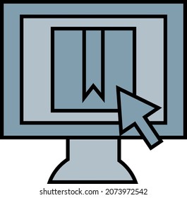 Orden en línea, ilustración, vector, en un fondo blanco.