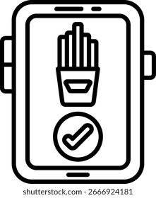 Línea de pedido en línea Vector Icon Design