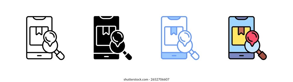 Online bestellen Multi Style Icon Set Vektor