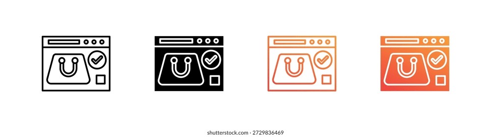 Online Order Multiple Style Icon Set Collection