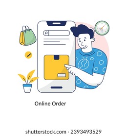 Online Order vector Colorful Design illustration. Symbol on White background EPS 10 File