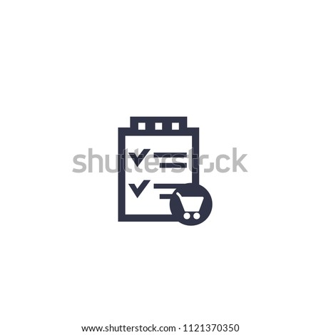 online order vector icon on white