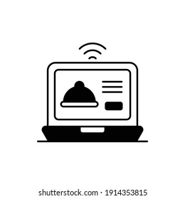  Ilustración de estilo de icono del vector de pedido en línea. Archivo EPS 10