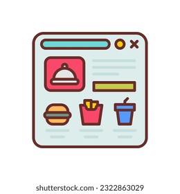Online Order Website icon in vector. Illustration