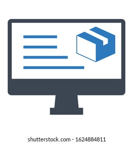 Online Ordering and Delivering Cocnept Vector Icon Design