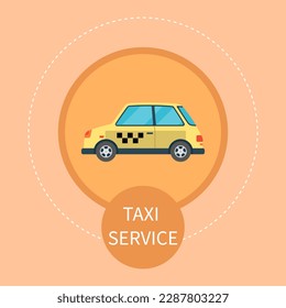 Online ordering taxi car, rent and sharing using service mobile application. Means of public transport, motor vehicle, used to transport passengers and goods to any specified point for fare