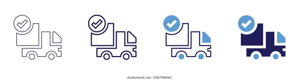 Online orders icon in 4 different styles. Thin Line, Line, Bold Line, Duotone. Duotone style. Editable stroke.
