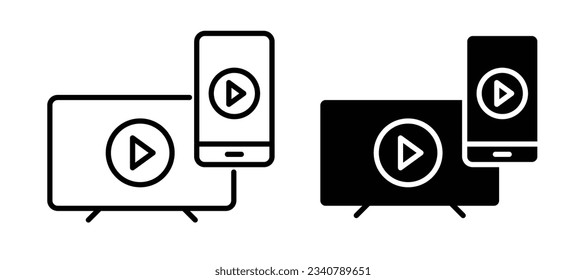 icono de vector de negocio del servicio de plataforma de medios de comunicación en línea ott en color negro. para diseños de interfaz de usuario de aplicaciones y sitios web.