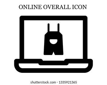 online Overall icon. Editable online Overall icon for web or mobile.