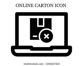 online Package icon. Editable online Package icon for web or mobile.