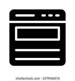 online page vector glyph flat icon 