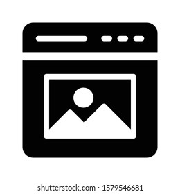 online page vector glyph flat icon 