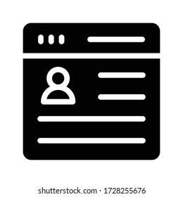 online page vector glyph flat icon 